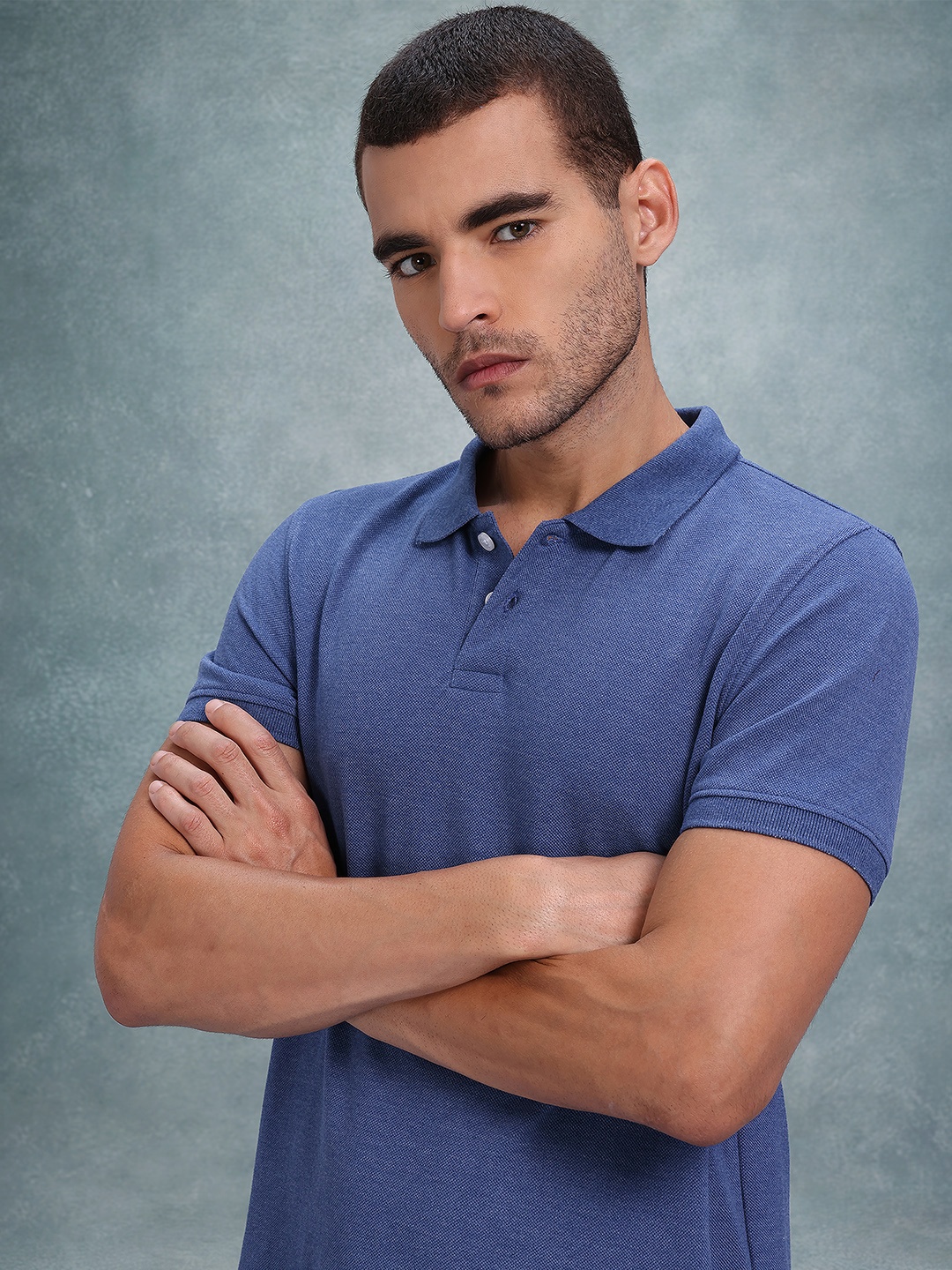 

Roadster Men Polo Collar T-shirt, Blue