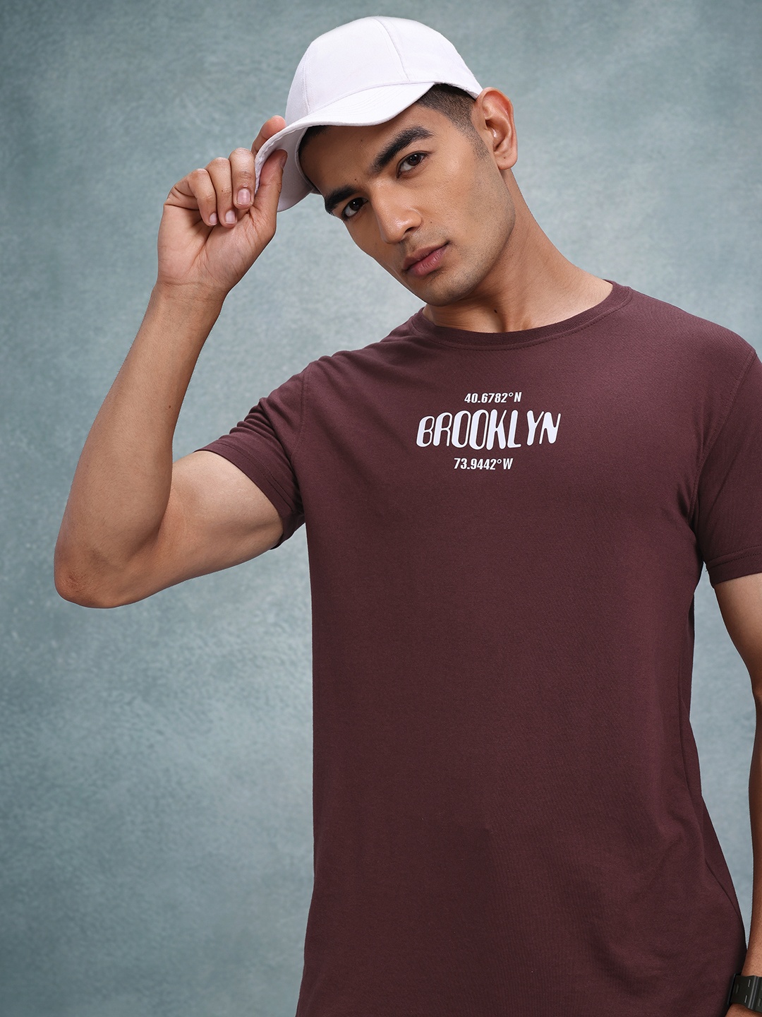 

The Roadster Lifestyle Co. Men Typography Printed T-shirt, Brown