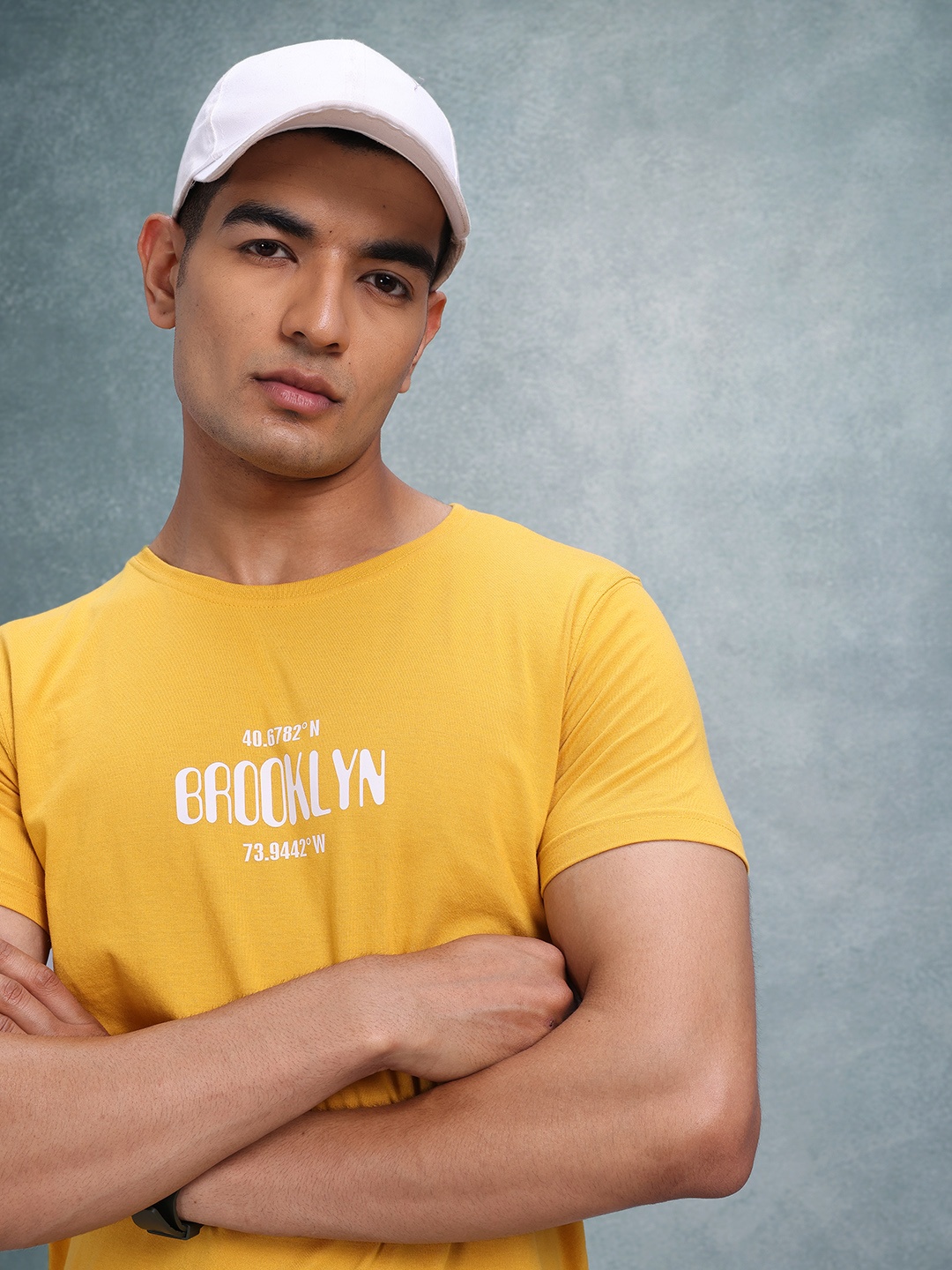 

The Roadster Lifestyle Co. Typography Printed T-shirt, Mustard