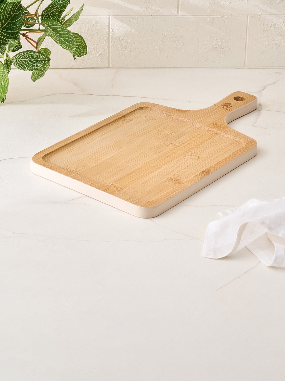 

Home Centre Brown 2025 Bamboo 1 Pieces Easy to Clean Food Platter