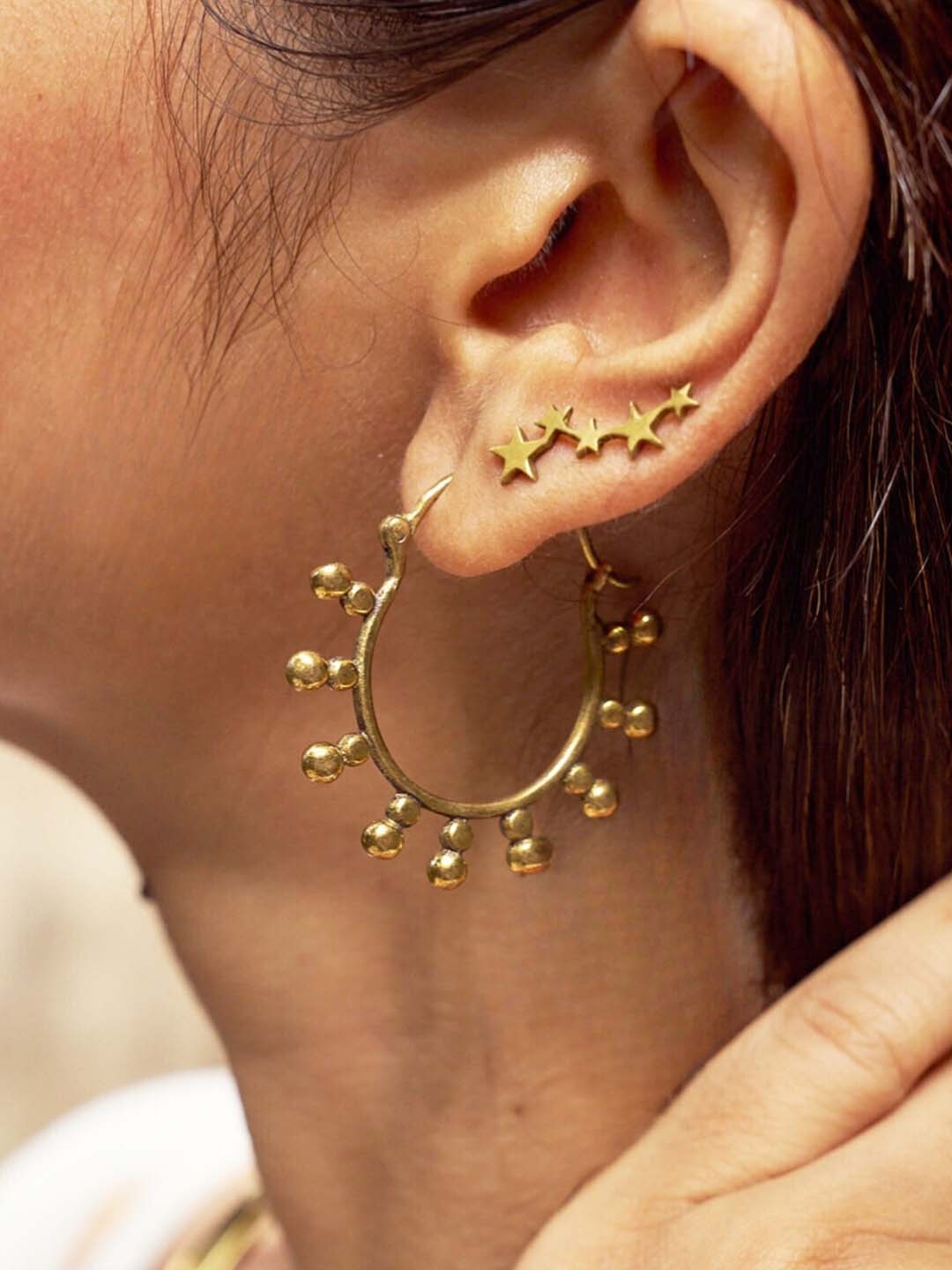 

Soul Works Contemporary Half Hoop Earrings, Gold