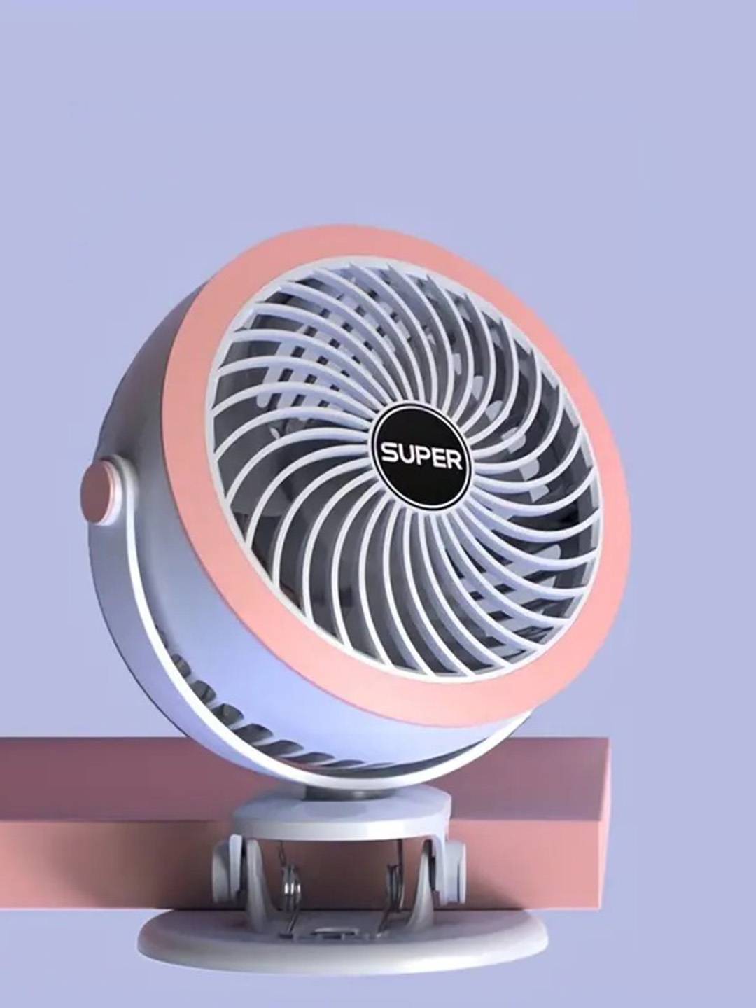 

Sasimo Pink Portable and Rechargable 3 Blades Table Fan