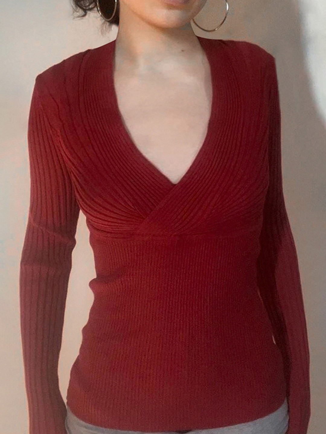 

LULU & SKY Wrap Top, Red