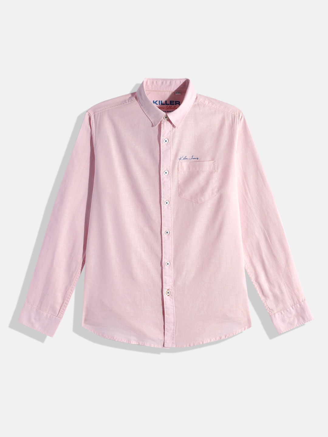 

JUNIOR KILLER Boys Pure Cotton Casual Shirt, Pink