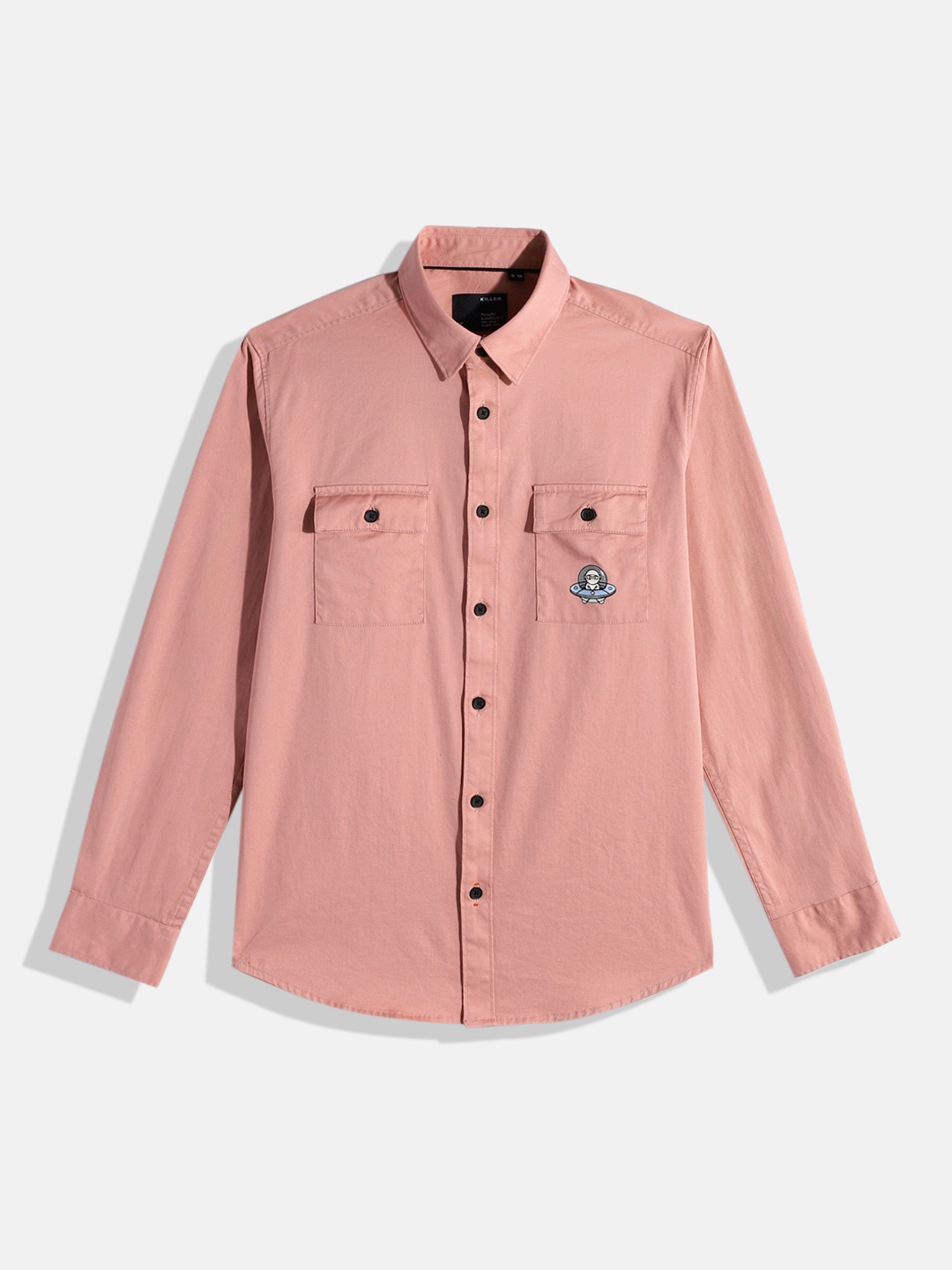 

JUNIOR KILLER Boys Cotton Casual Shirt, Peach