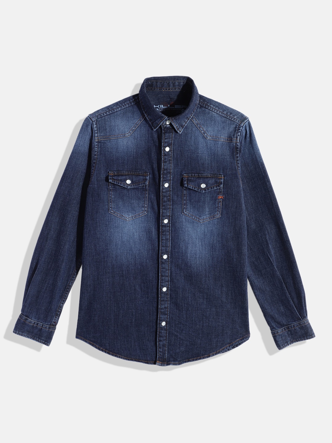 

JUNIOR KILLER Boys Denim Casual Shirt, Blue