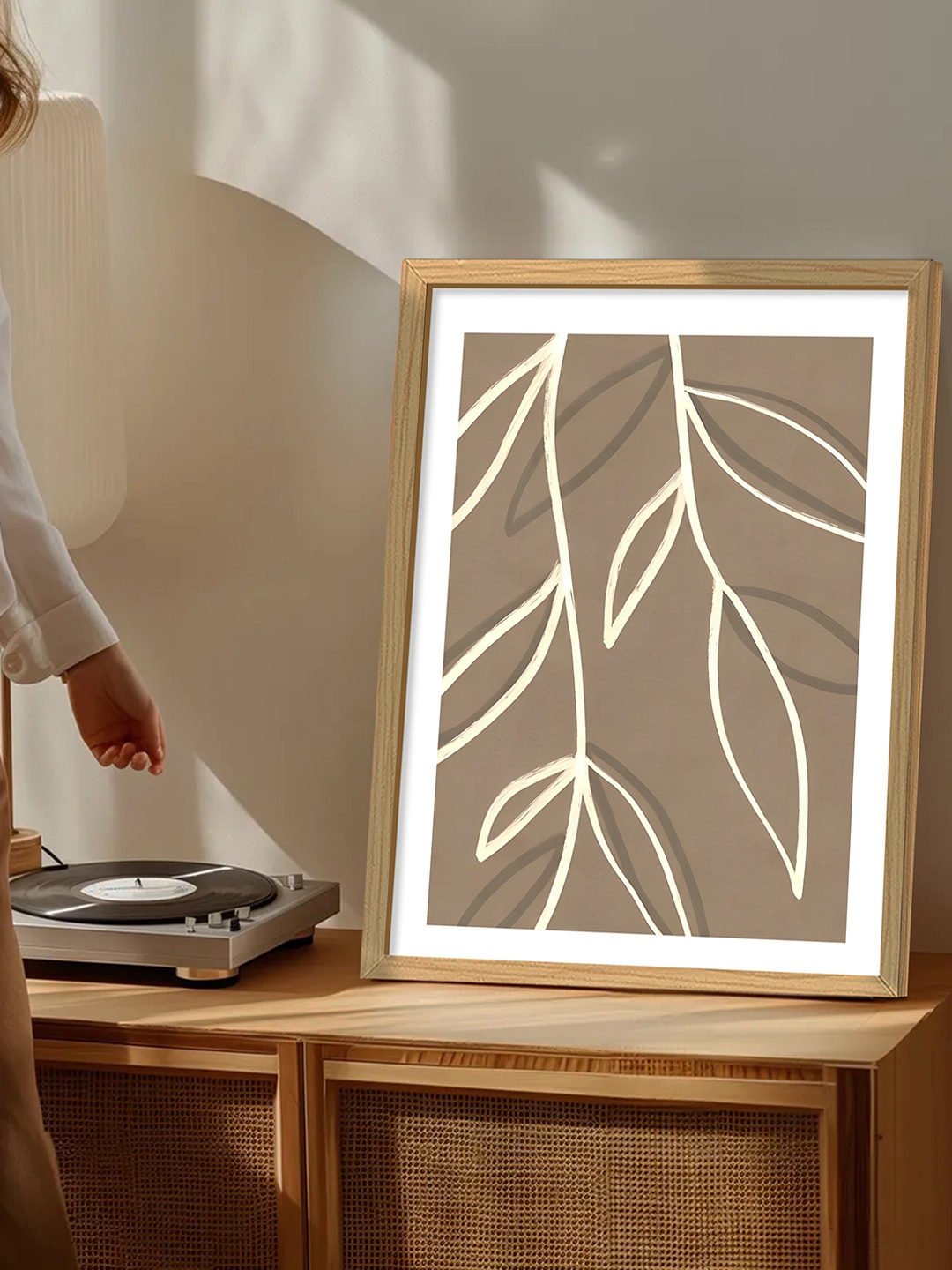 

Art Street Beige 1 Piece Synthetic Wood Abstract Wall Paintings
