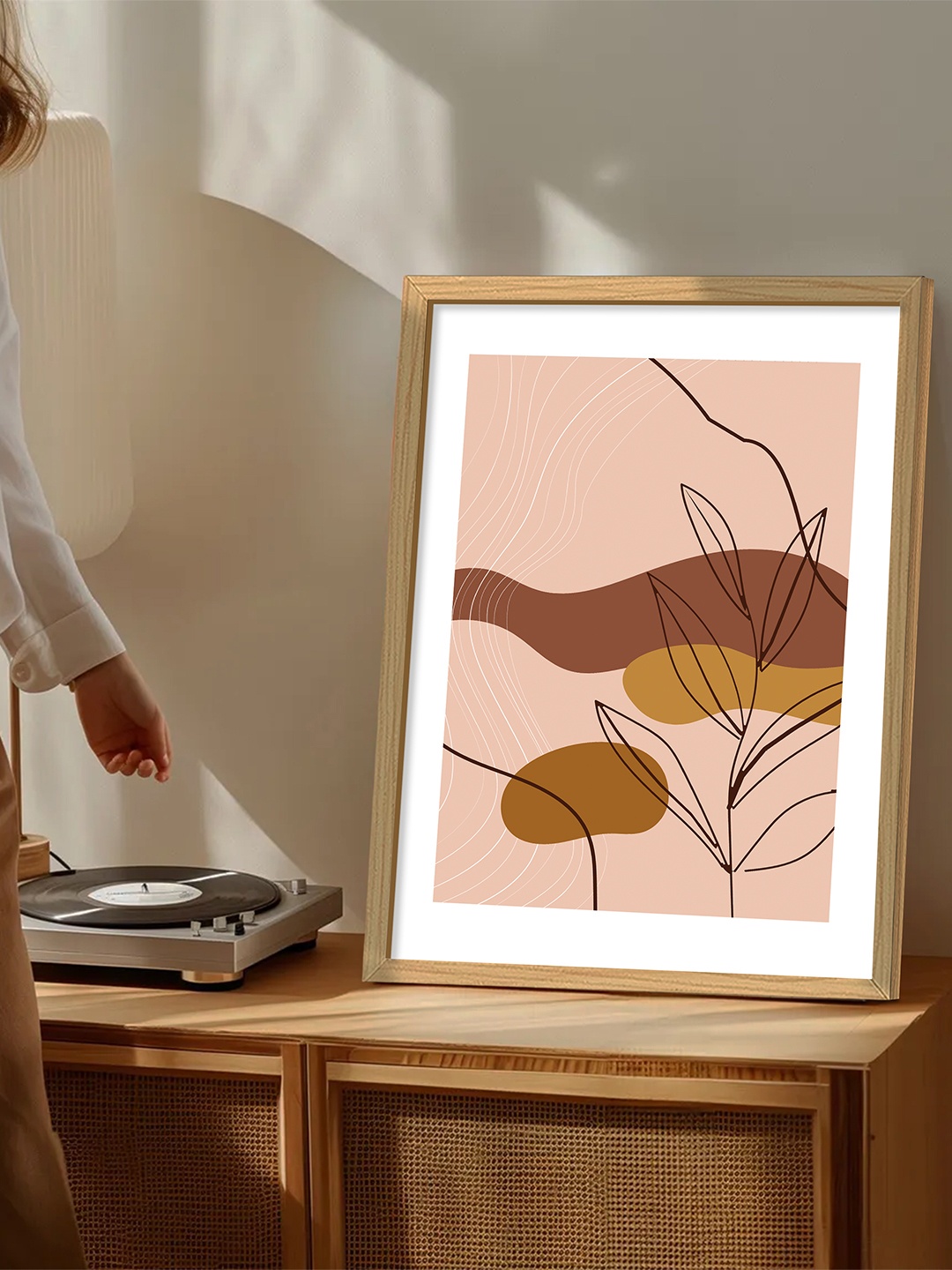 

Art Street Beige & Brown 1 Piece Synthetic Wood Abstract Table Top Paintings
