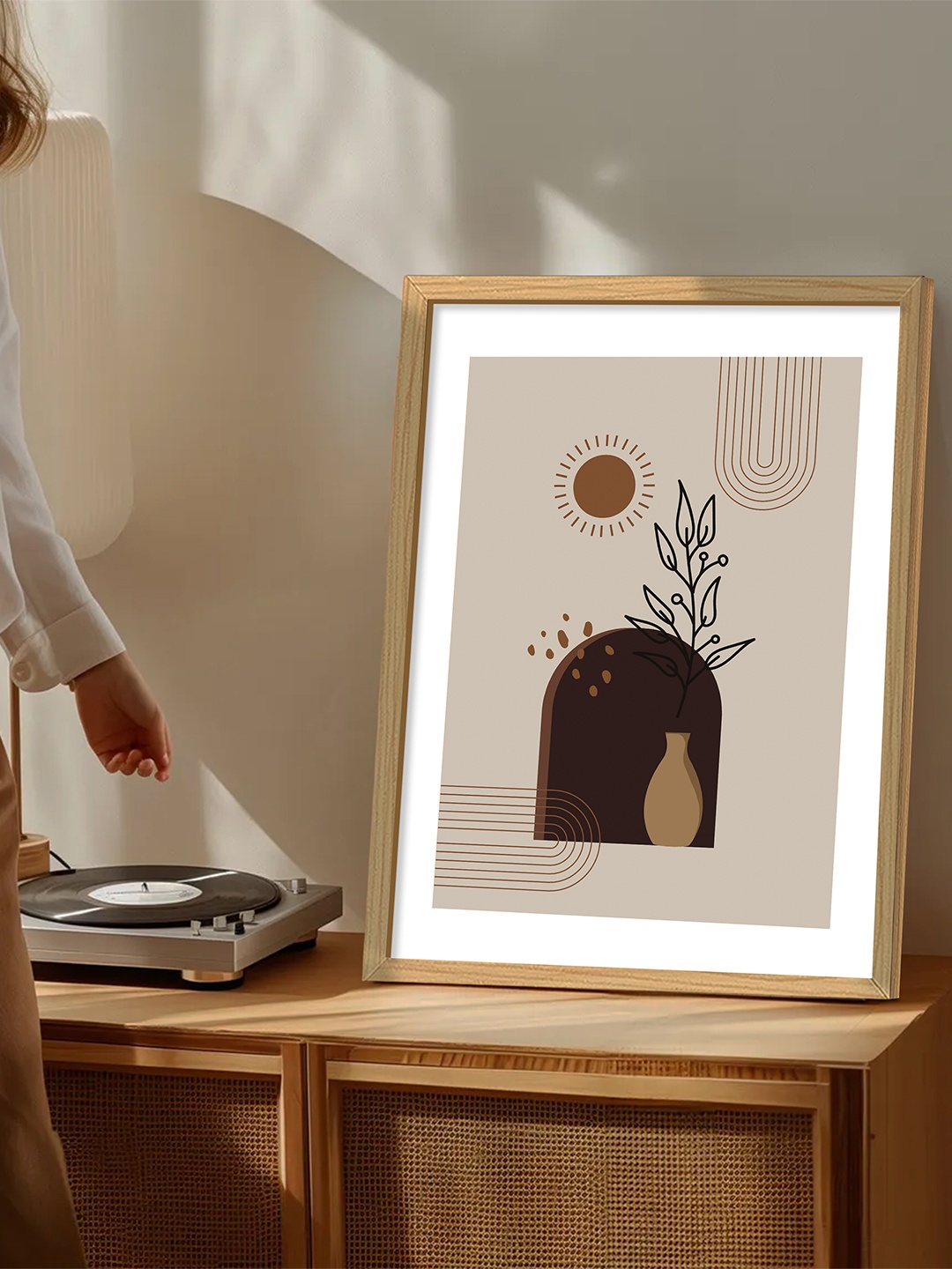 

Art Street Beige & White 1 Piece Synthetic Wood Other Table Top Paintings