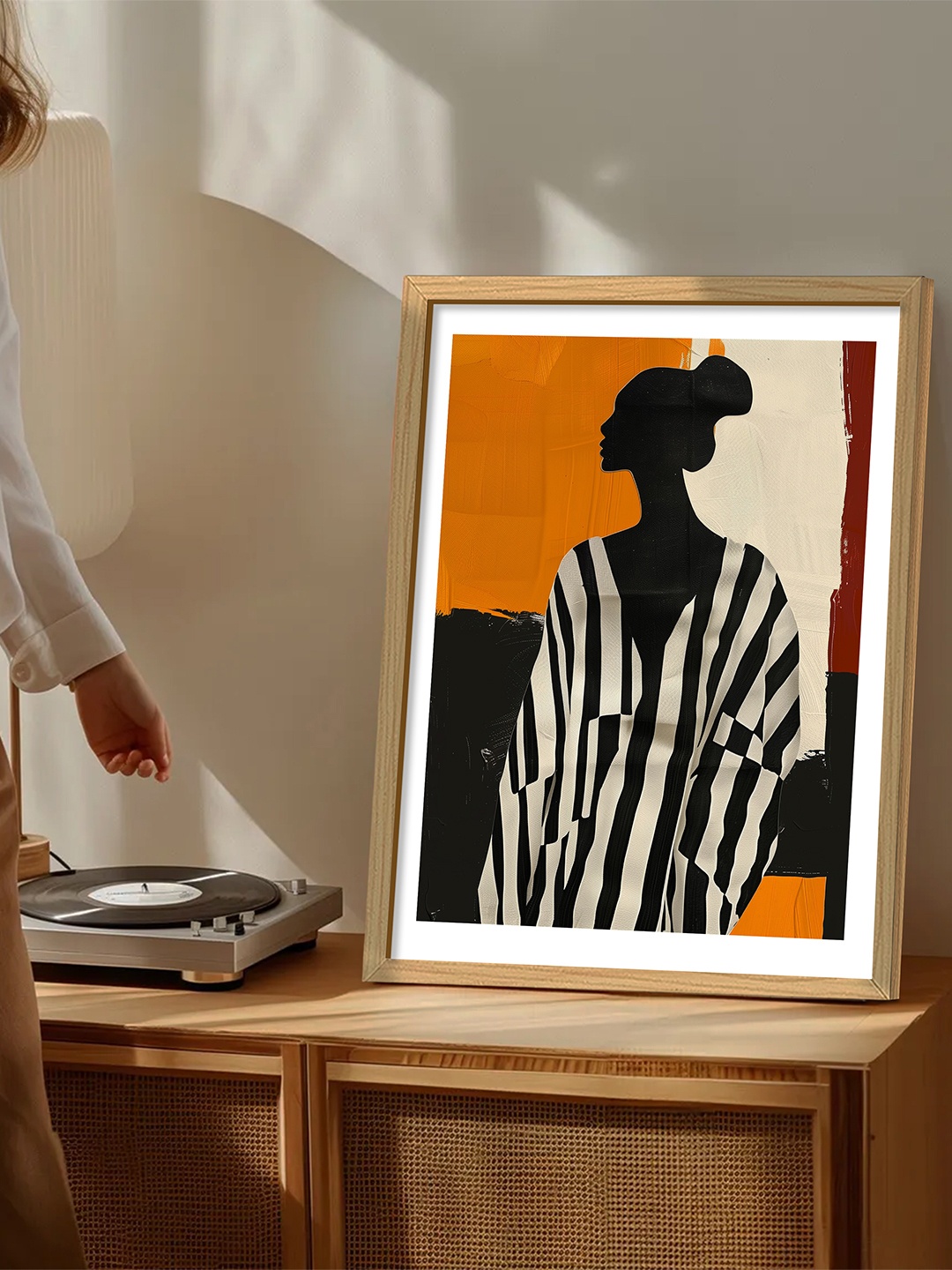 

Art Street Beige & Orange 1 Piece Synthetic Wood Other Table Top Paintings