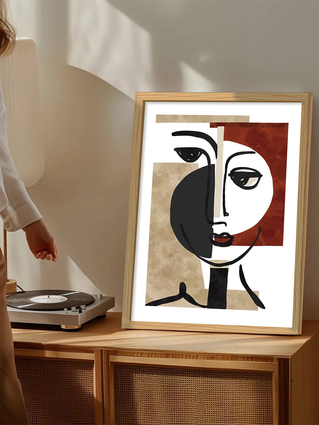 

Art Street Beige 1 Piece Synthetic Wood Abstract Wall Paintings