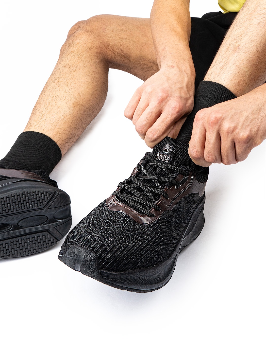

bacca bucci Men Mesh Running Shoes, Black