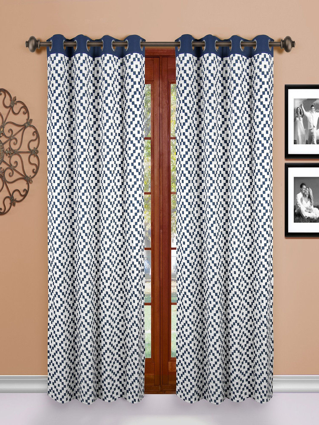 

Dekor World Multicoloured Set of 2 Door Curtain, Multi