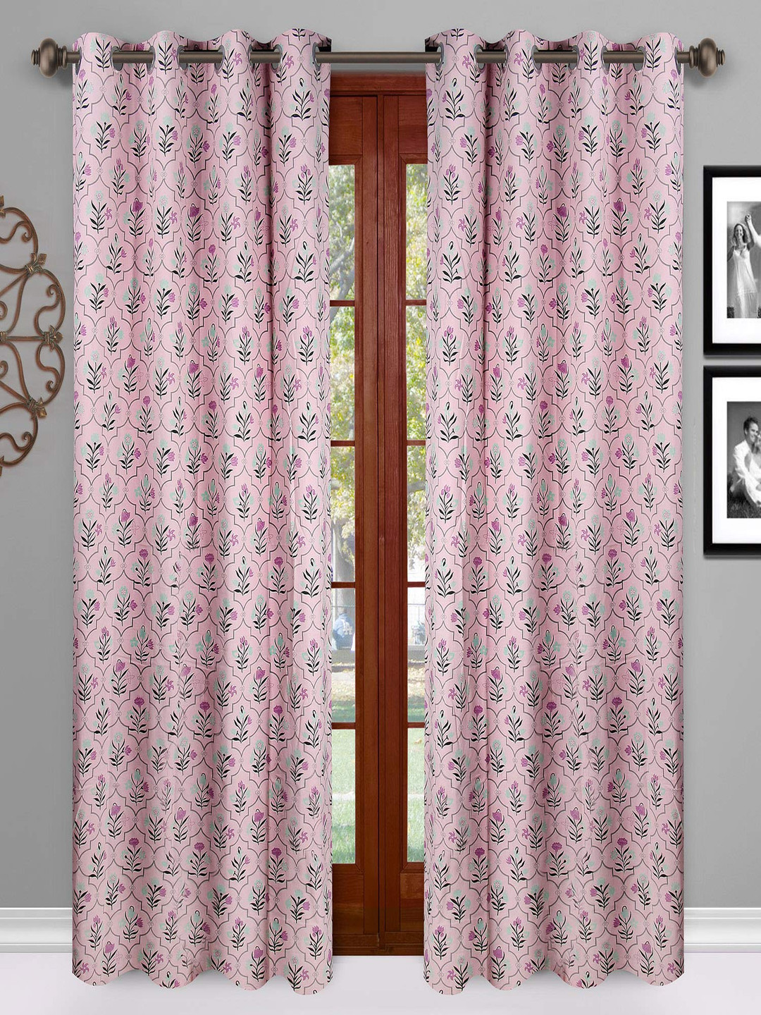 

Dekor World Multicoloured Set of 2 Door Curtain, Multi