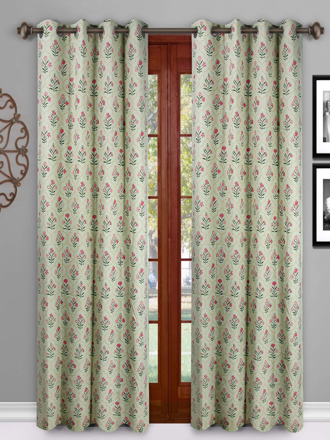 

Dekor World Multicoloured Set of 2 Door Curtain, Multi