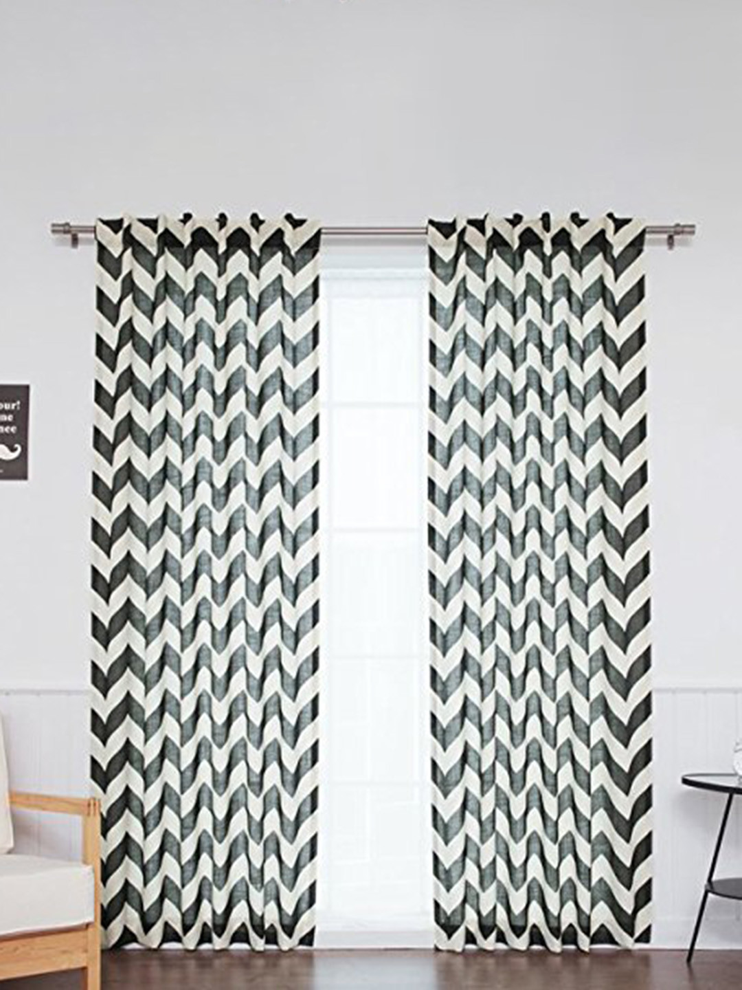 

Dekor World Multicoloured Set of 2 Sheer Window Curtain, Multi