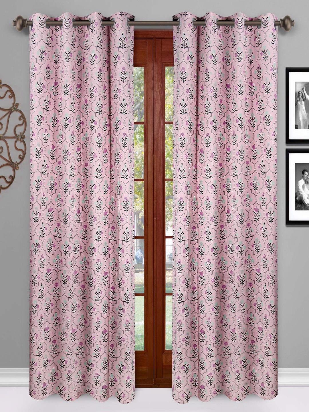 

Dekor World Multicoloured Set of 2 Window Curtain, Multi