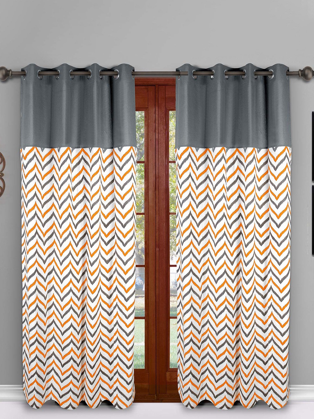 

Dekor World Multicoloured Set of 2 Door Curtain, Multi