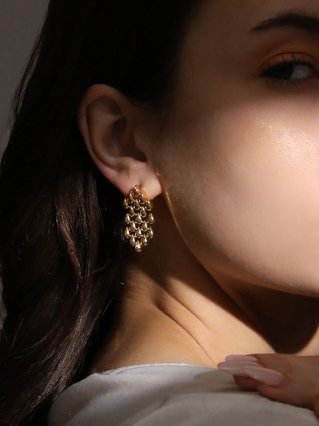 

SOHI Contemporary Drop Earrings, Gold