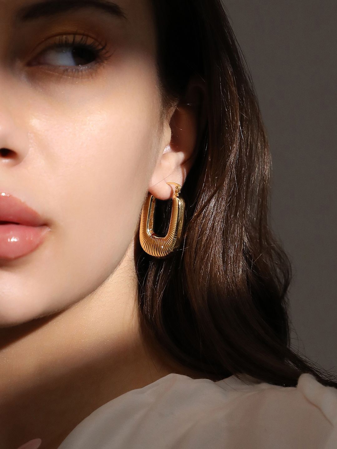 

SOHI Contemporary Hoop Earrings, Gold
