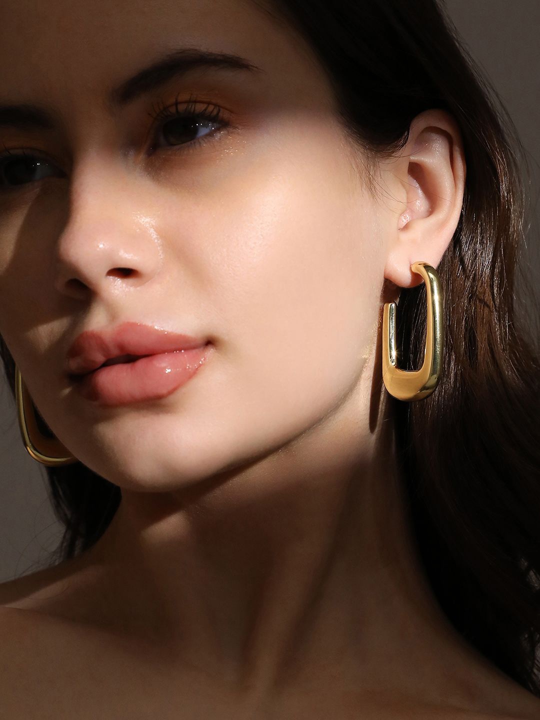 

SOHI Contemporary Hoop Earrings, Gold