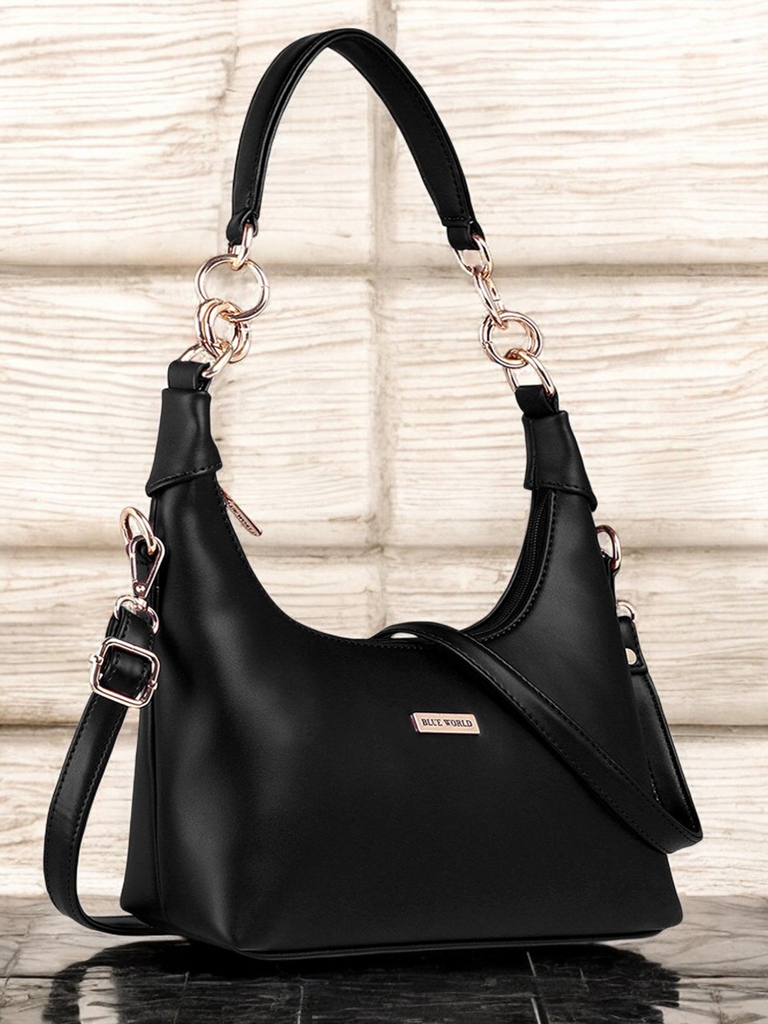 

BLUE WORLD PU Sling Bag, Black