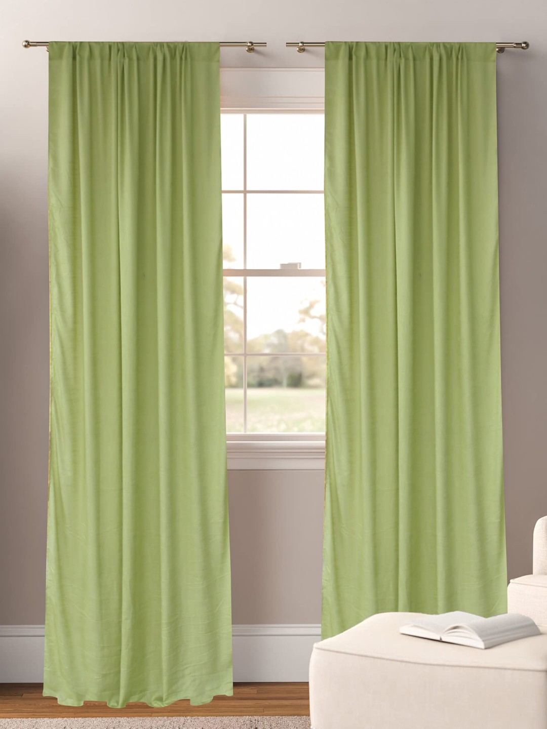 

Dekor World Multicoloured Set of 2 Sheer Window Curtain, Multi
