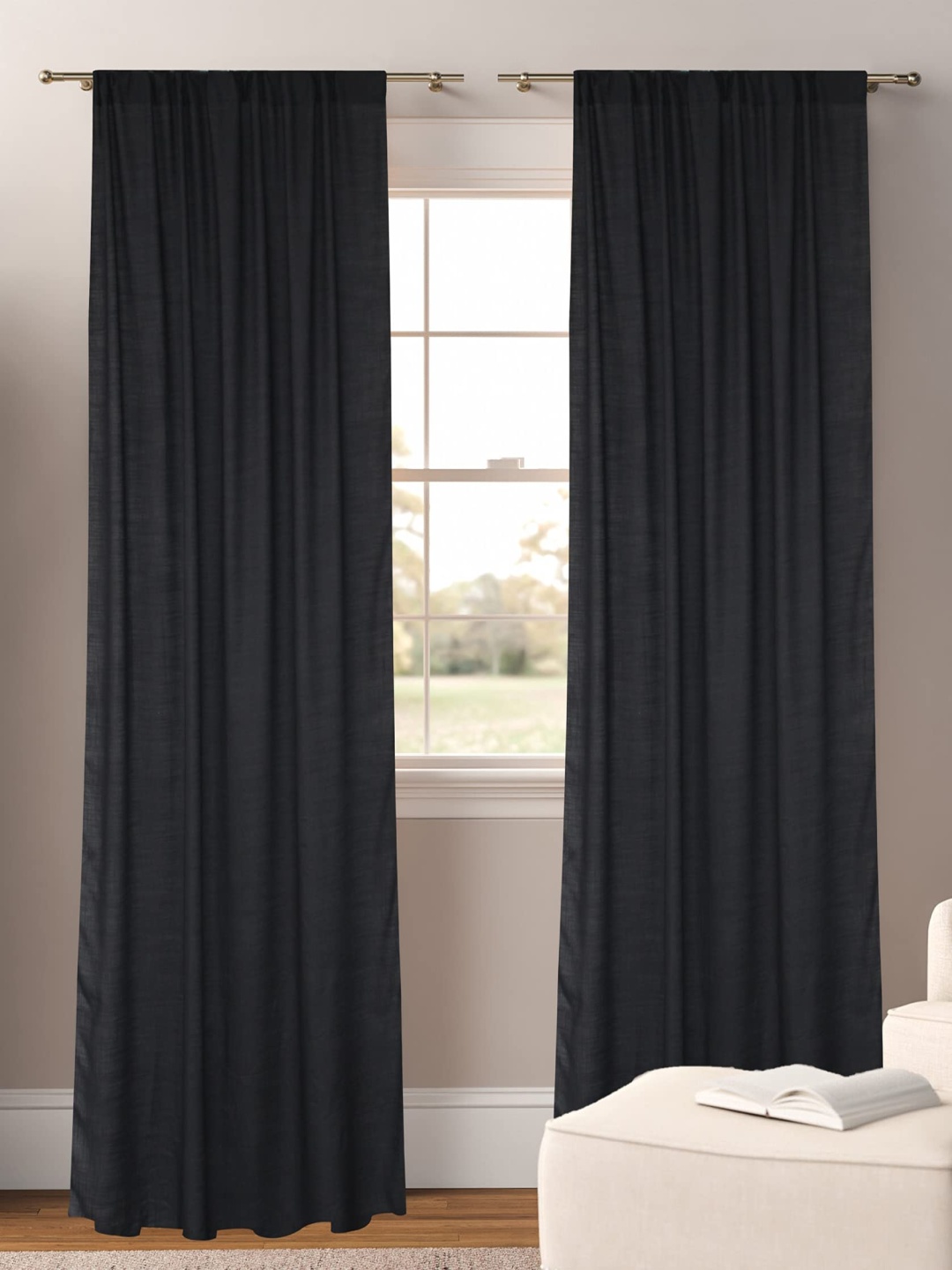 Dekor World Multicoloured Set of 2 Sheer Door Curtain, Multi
