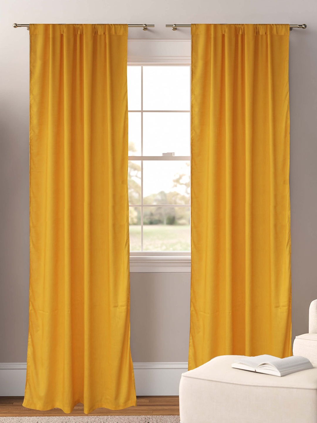 

Dekor World Multicoloured Set of 2 Sheer Window Curtain, Multi