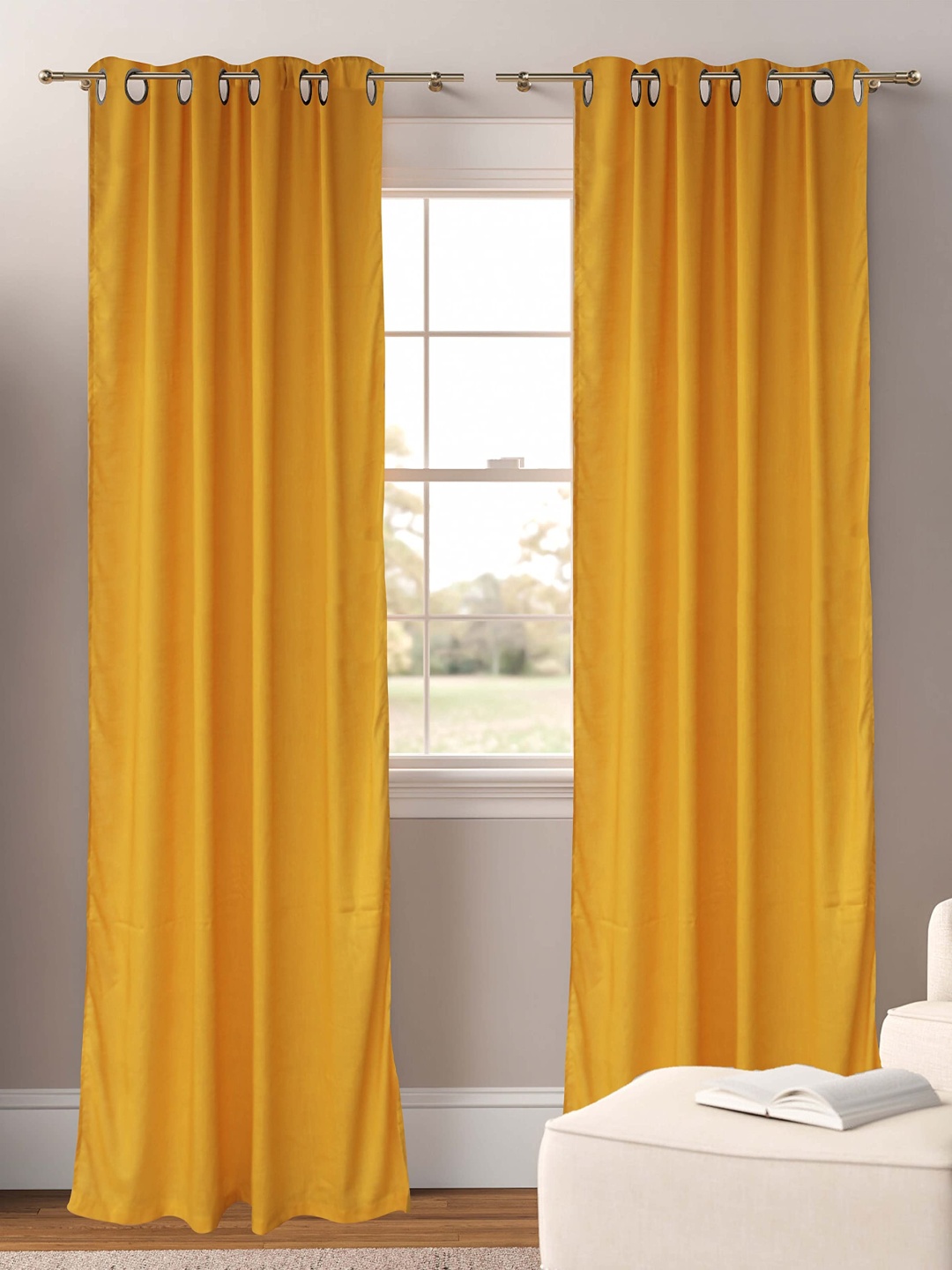 

Dekor World Multicoloured Set of 2 Sheer Window Curtain, Multi