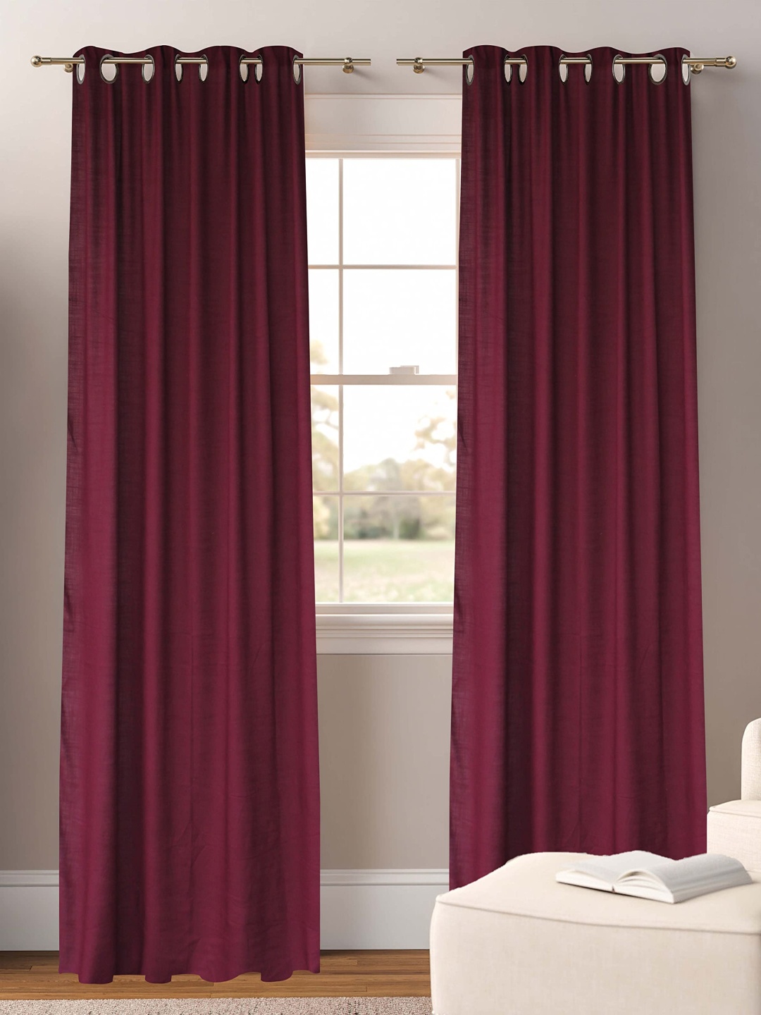 

Dekor World Multicoloured Set of 2 Sheer Window Curtain, Multi