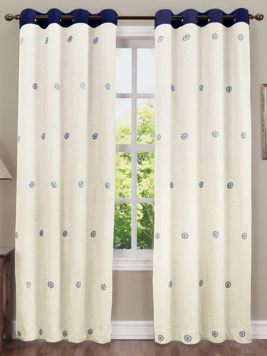

Dekor World Multicoloured Set of 2 Floral Door Curtain, Multi