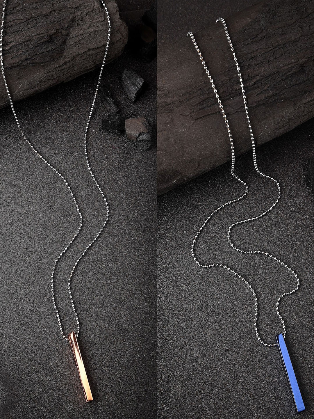 

Roadster Geometric Pendants with Chains, Gold