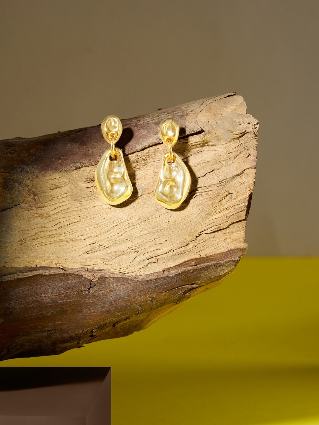 

Zaveri Pearls Contemporary Drop Earrings, Gold