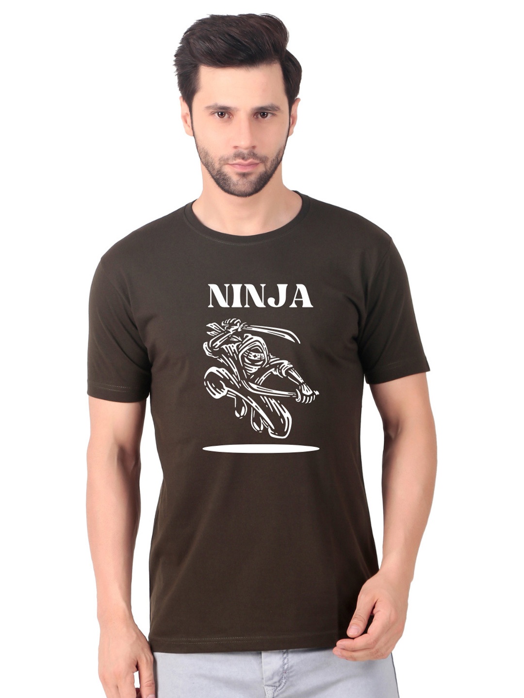 

FABSTIEVE Men New Orleans Pelicans Neymar Printed T-shirt, Brown