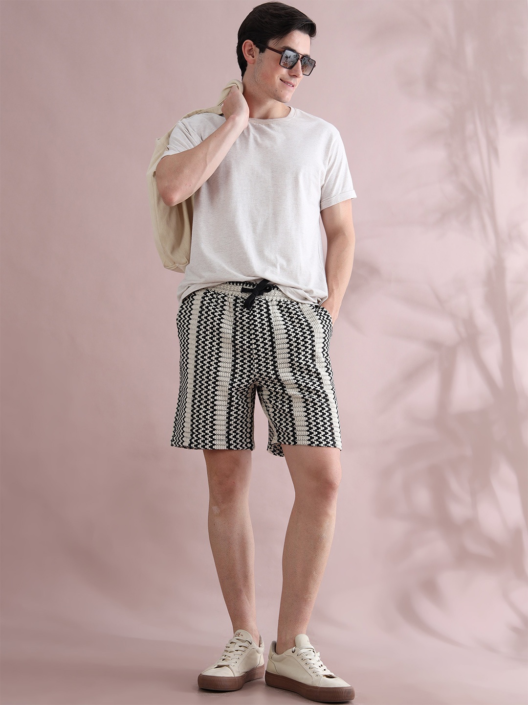 

StitchX Men Crochet Resort Shorts, Black