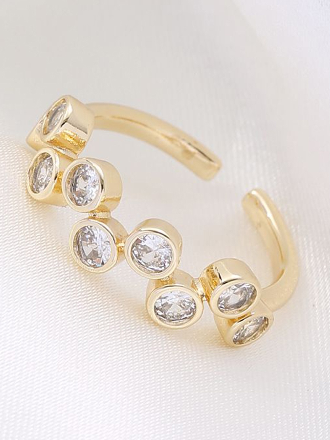 

Just Lil Things Stone Studded Finger Ring, Gold