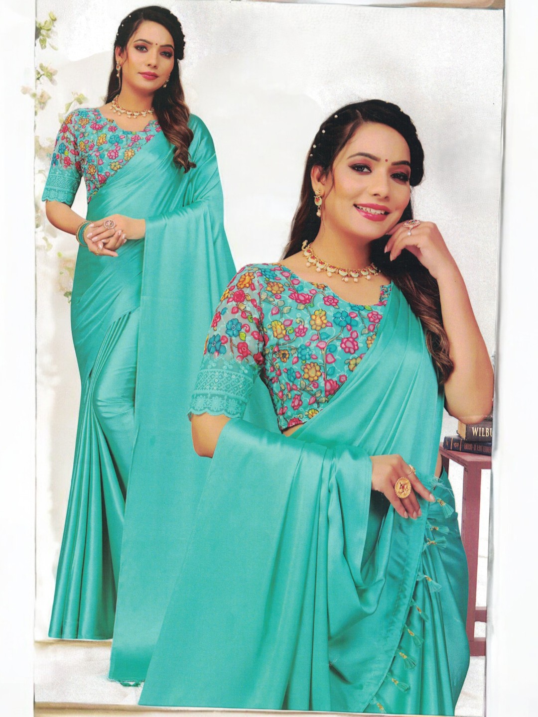 

SHOPPKEE Ombre Sequinned Banarasi Saree, Blue