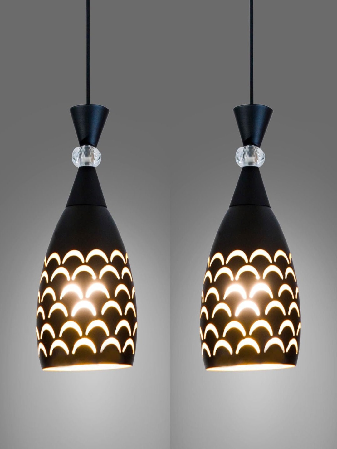 

GAUVIK Black & Yellow Printed Aluminium Contemporary Ceiling Lamp