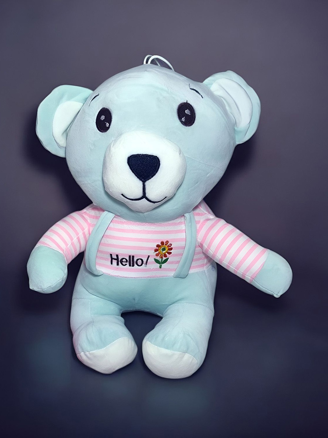 

TBQ-The Baby Qoull Polyfill Filled Non-Allergic Hello Teddy Bear Soft Toys and Dolls, Blue