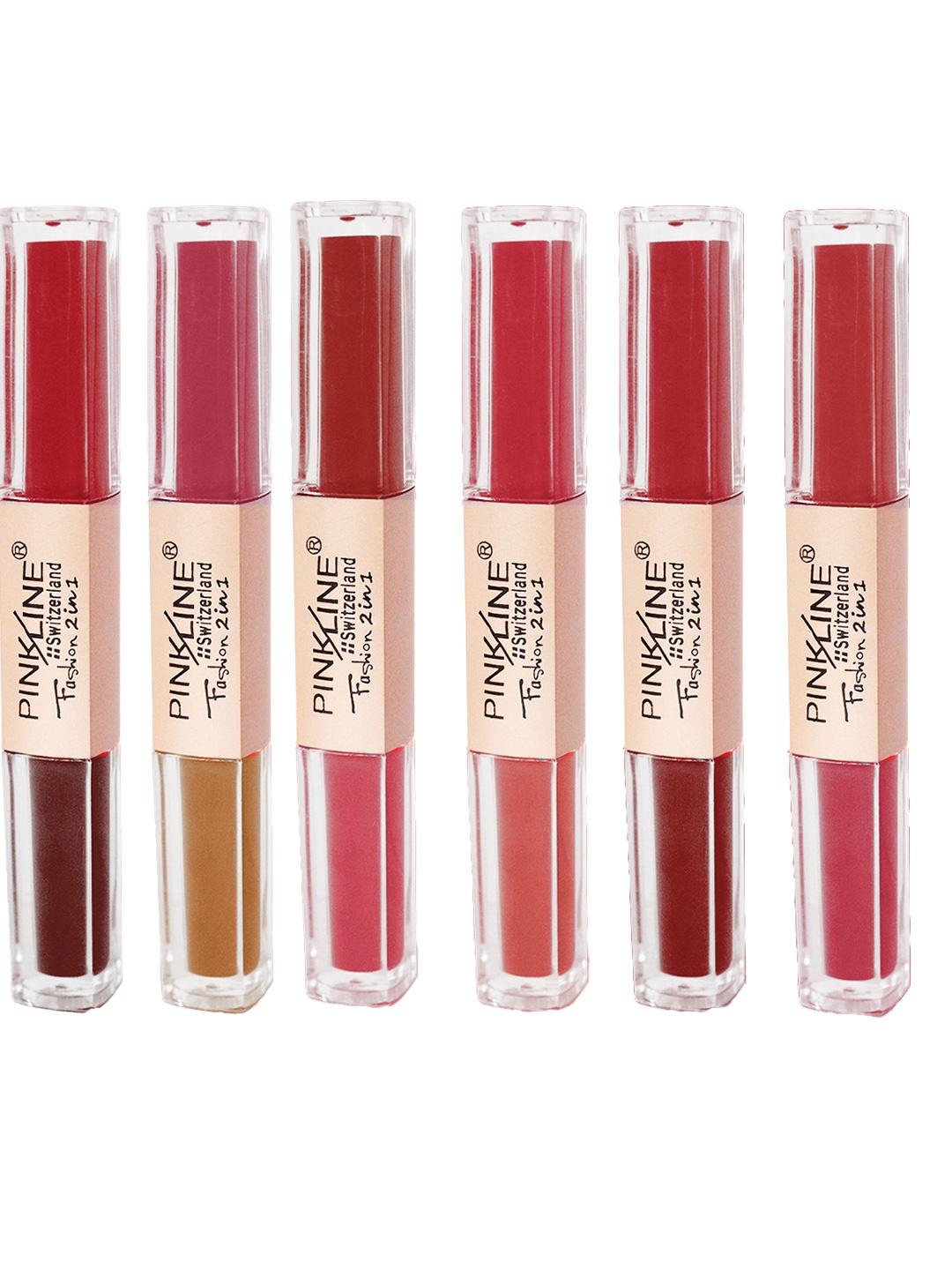 

PINK LINE Set Of 6 Long Lasting Matte Liquid Lipstick- 6ml Each - 19-20-21-22-23-24