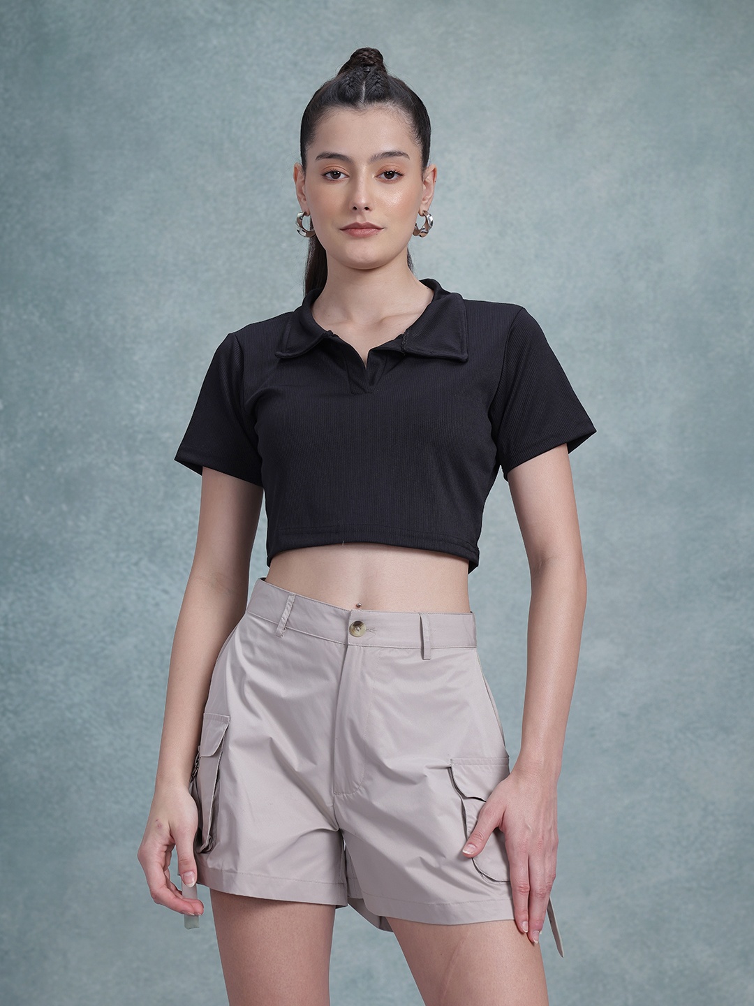 

The Roadster Lifestyle Co. Boxy Crop Top, Black
