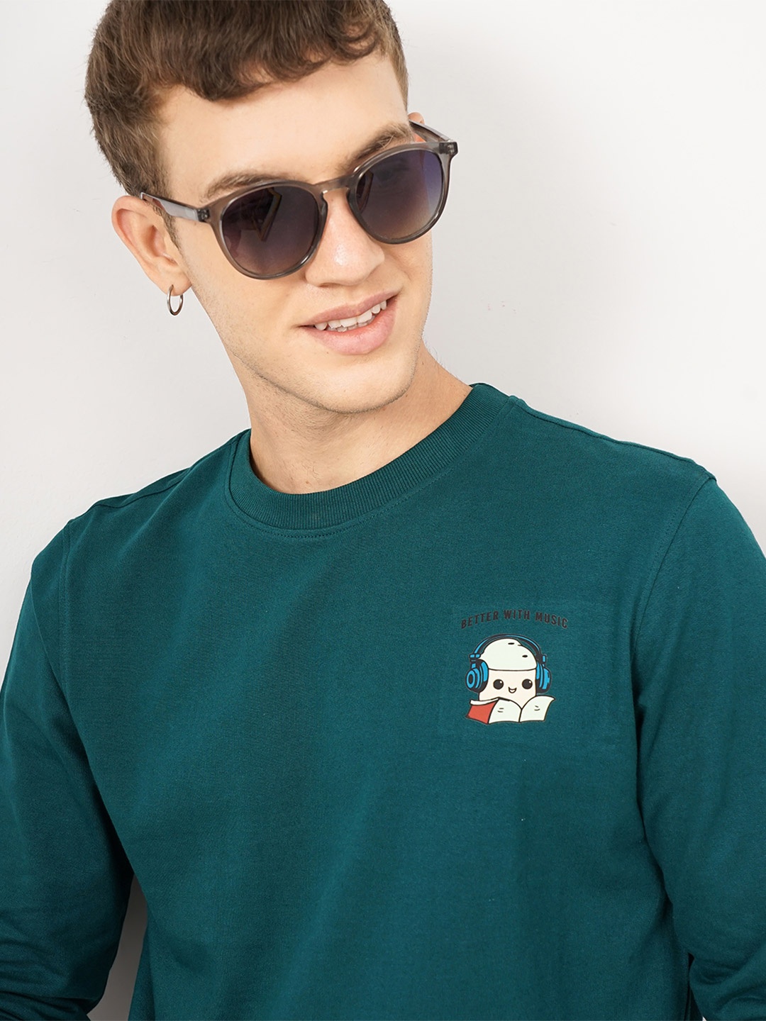 

Genoa Men Printed Sweatshirt, Teal