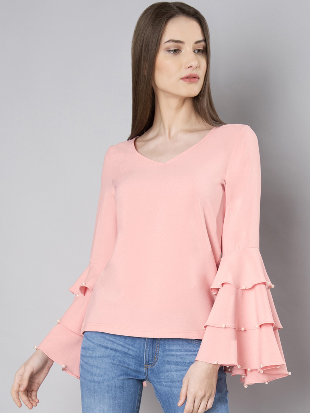 

FabAlley Women Pink Solid Top