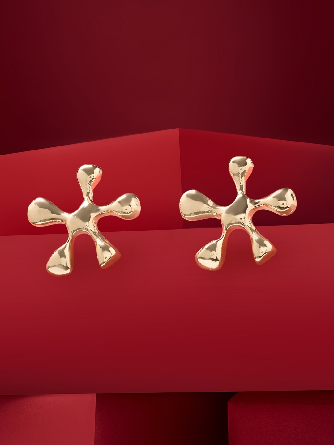 

Zaveri Gold-Plated Statement Contemporary Studs