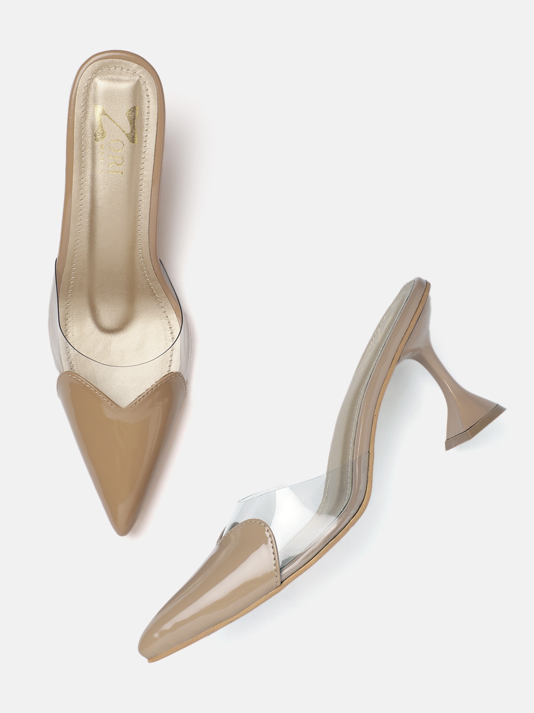 

ZORI WORLD Party Slim Heeled Pumps, Beige
