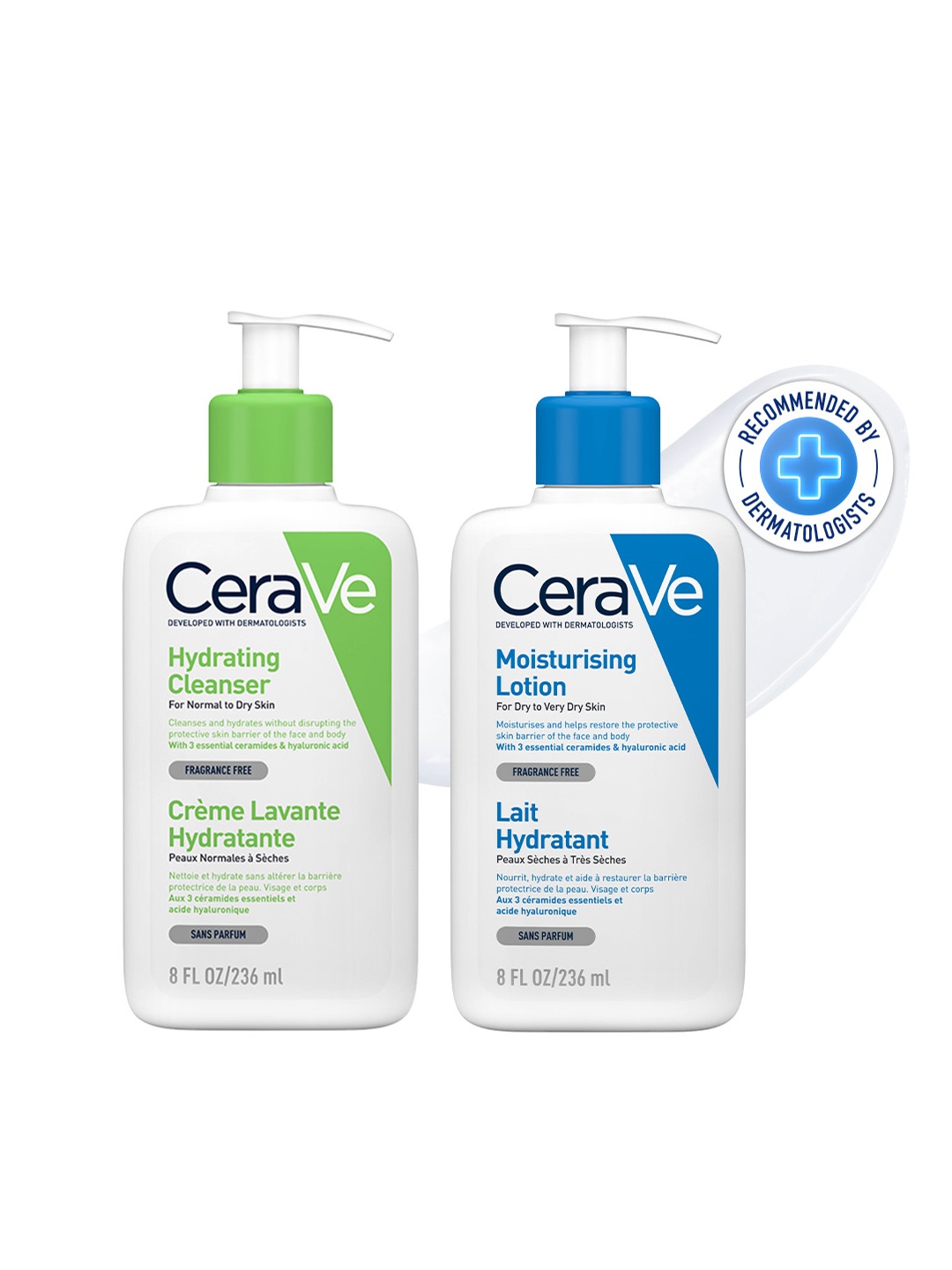 

CeraVe Facewash & Moisturizer Combo with Ceramides- Skincare Routine - Normal to Oily Skin, White