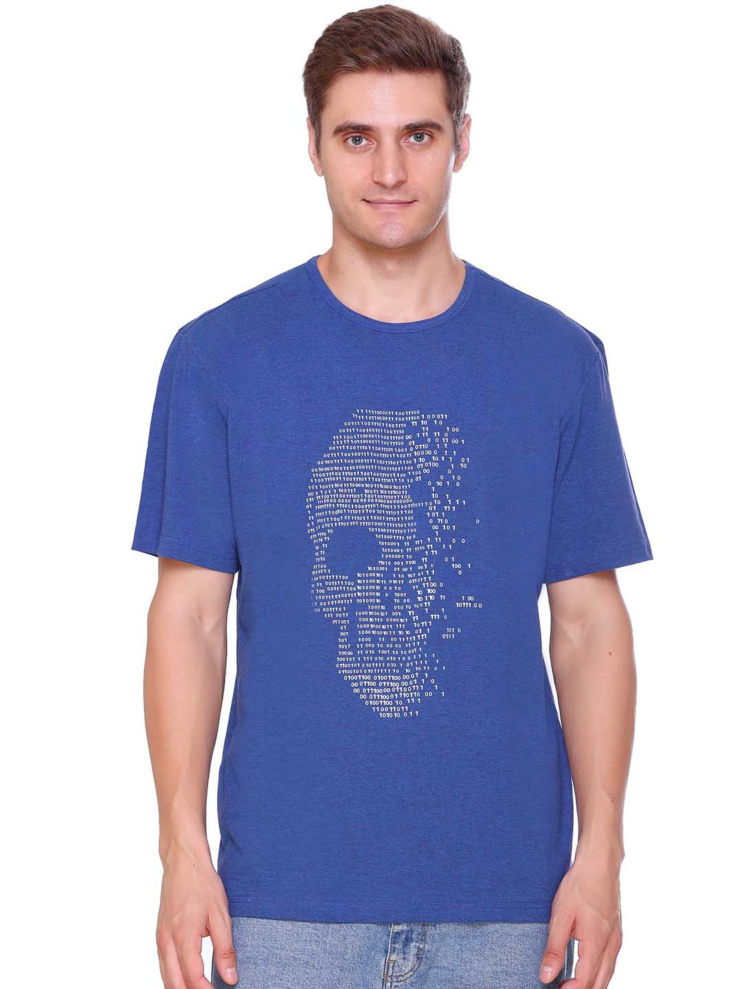 

Colors and Blends Men Printed Pockets T-shirt, Blue