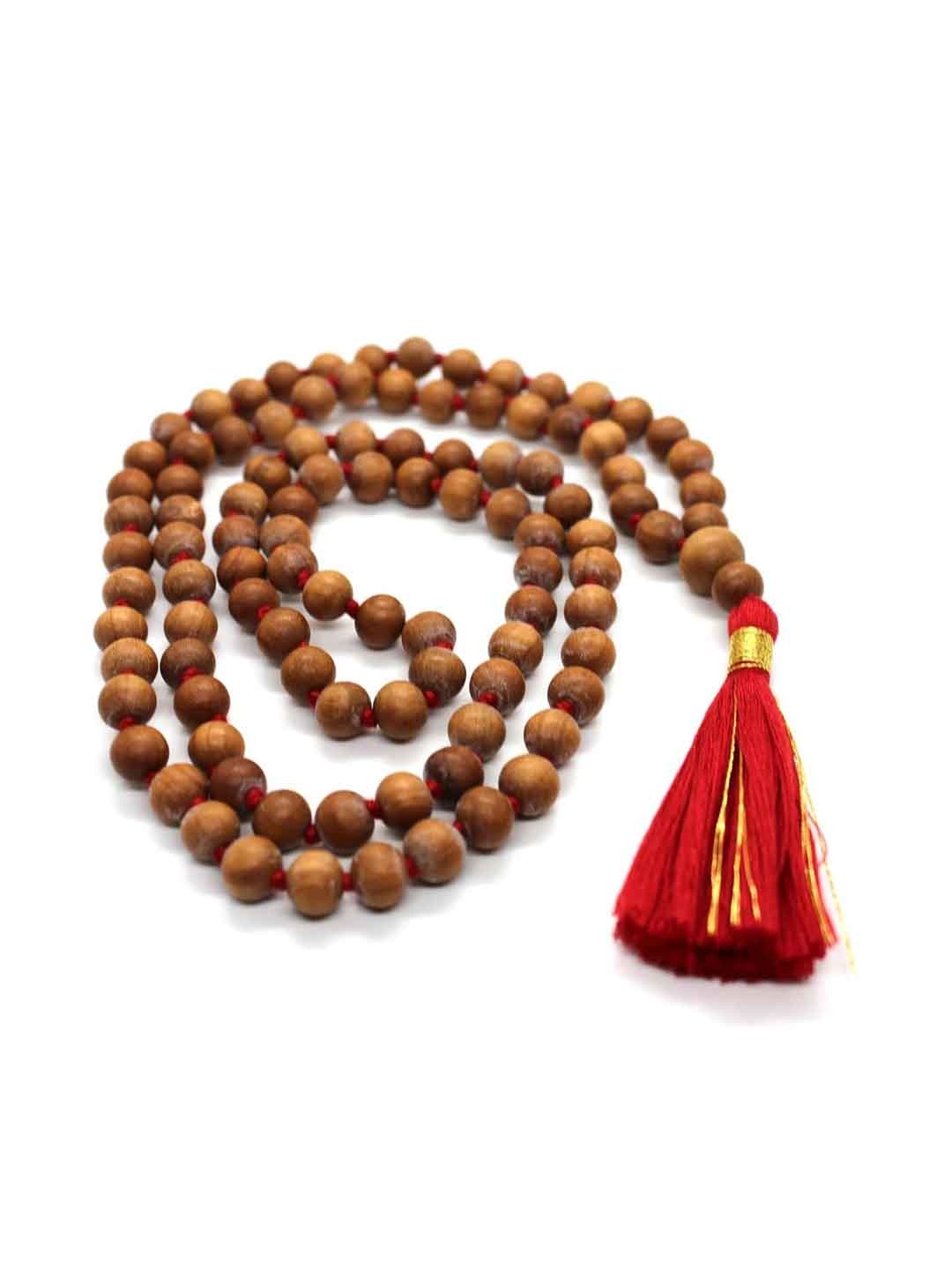 

Vrinban International Sandalwood Beaded Prayer Mala, Brown