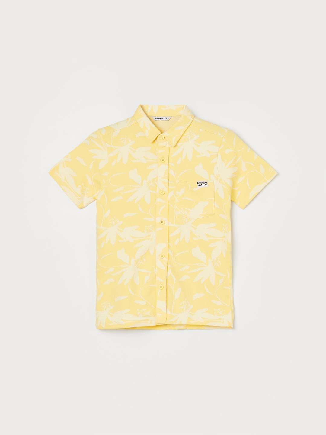 

Fame Forever by Lifestyle Boys Floral Printed Cotton Casual Shirt, Yellow